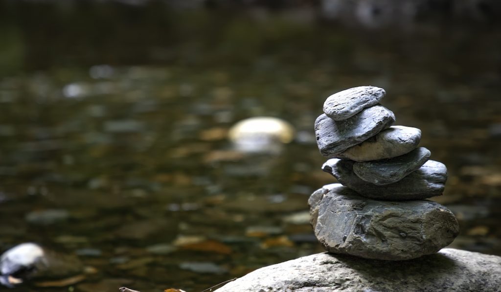 balancing pebbles