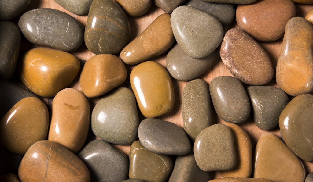 colorful brown pebbles