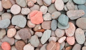 pastel colored pebbles
