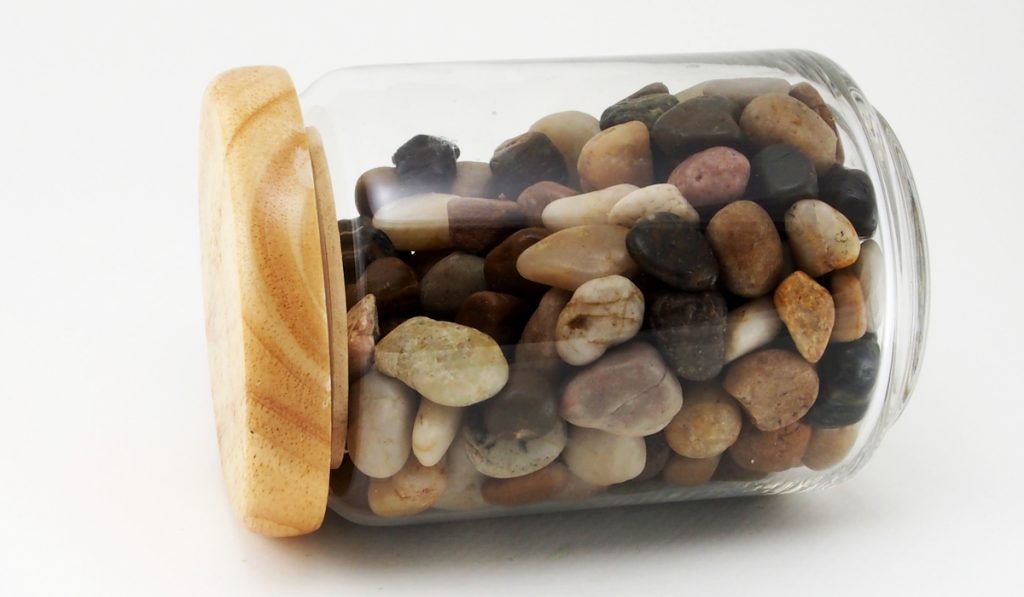 pebbles in a jar
