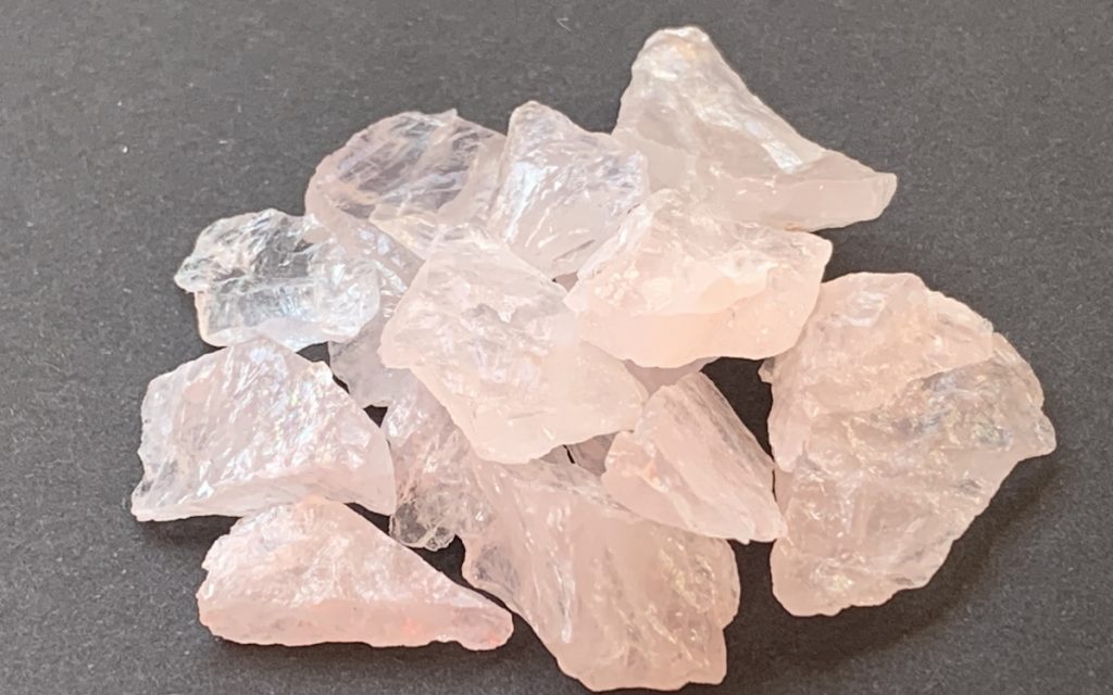 raw rose quartz